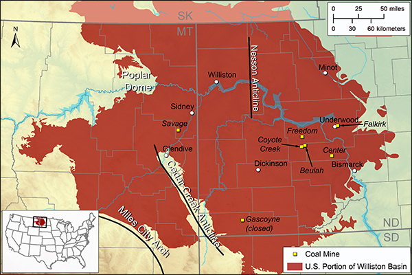 Williston Basin map Williston Basin map